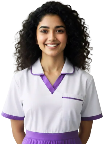Student nurse representing Carmel College of Nursing